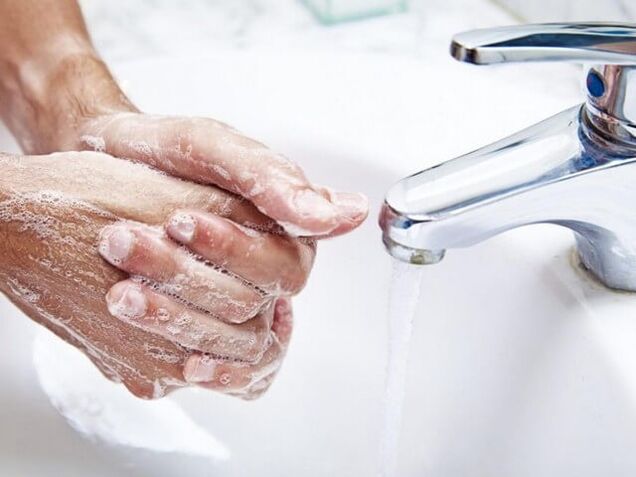 umývanie rúk počas odčervovania